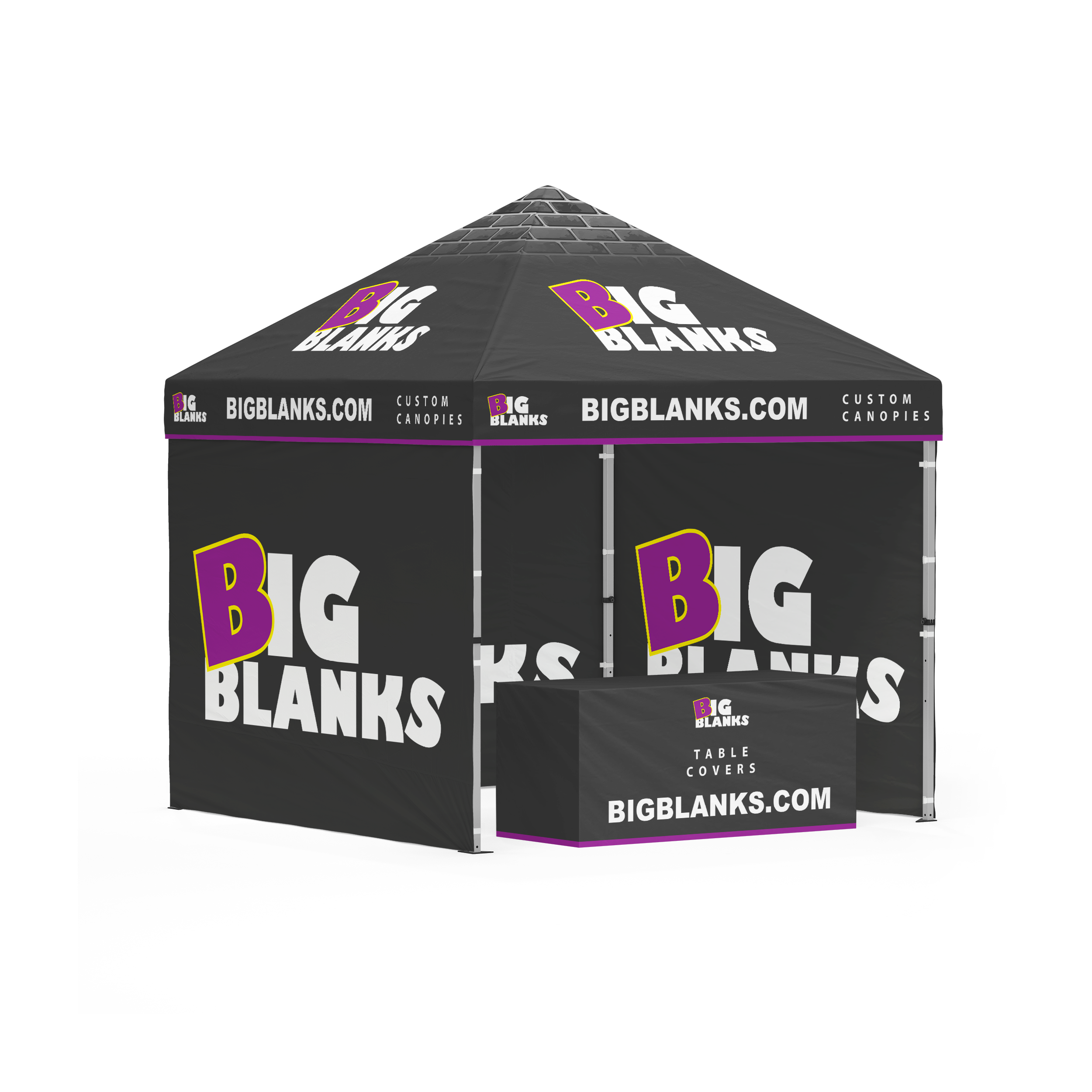 10' x 10' Custom Canopy: Full Height Pro