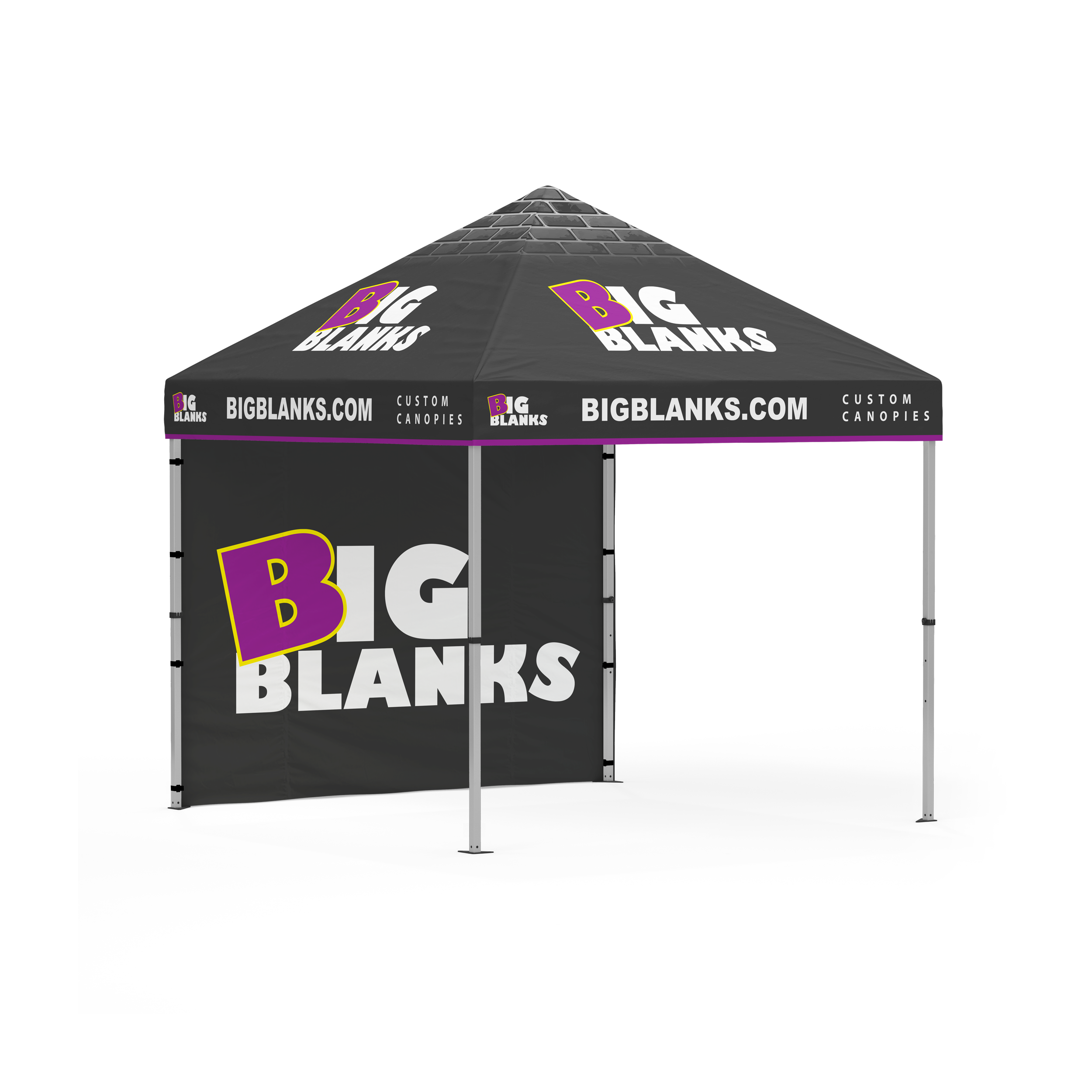 10' x 10' Custom Canopy: Back Wall