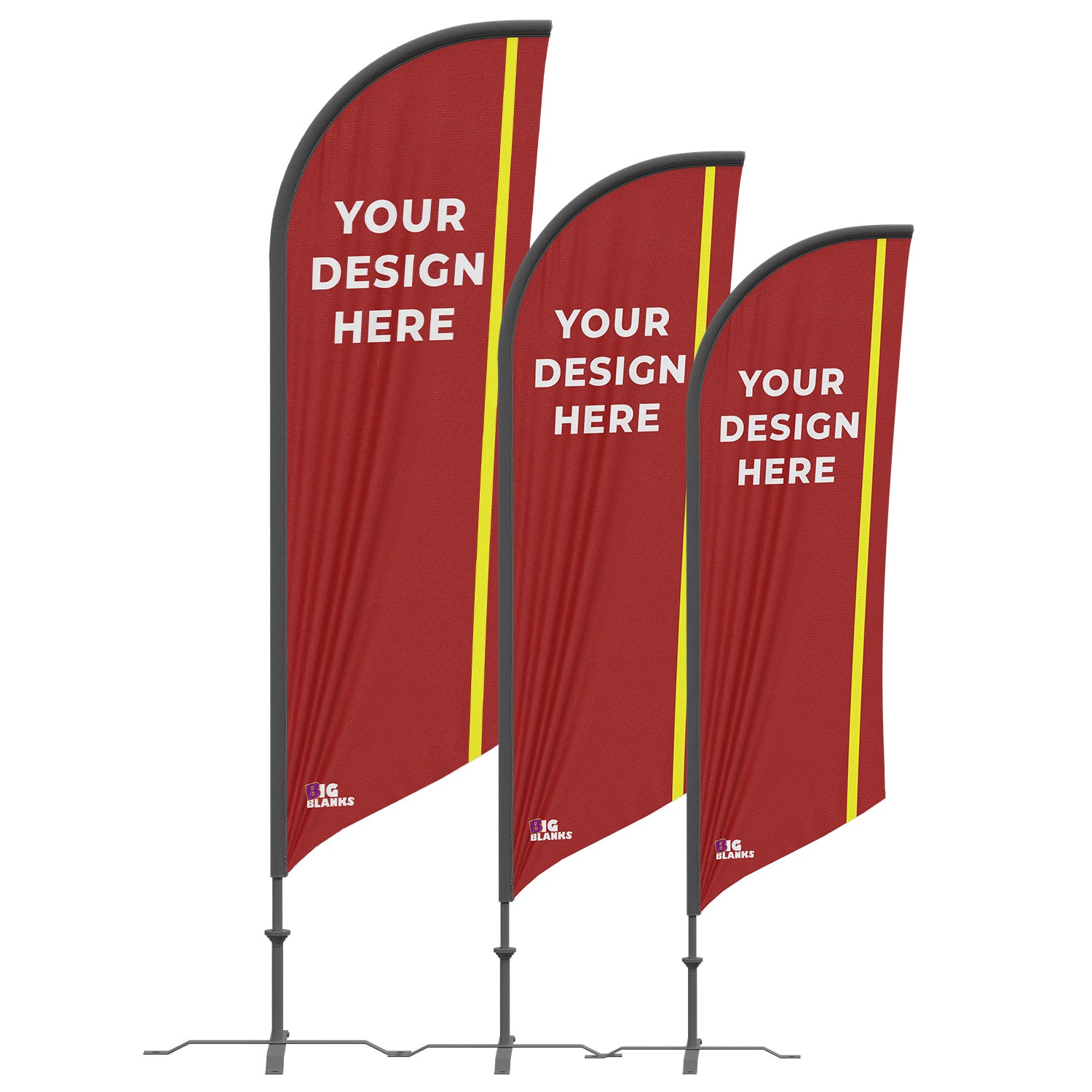 BigBlanks Custom Feather Flags - Angled