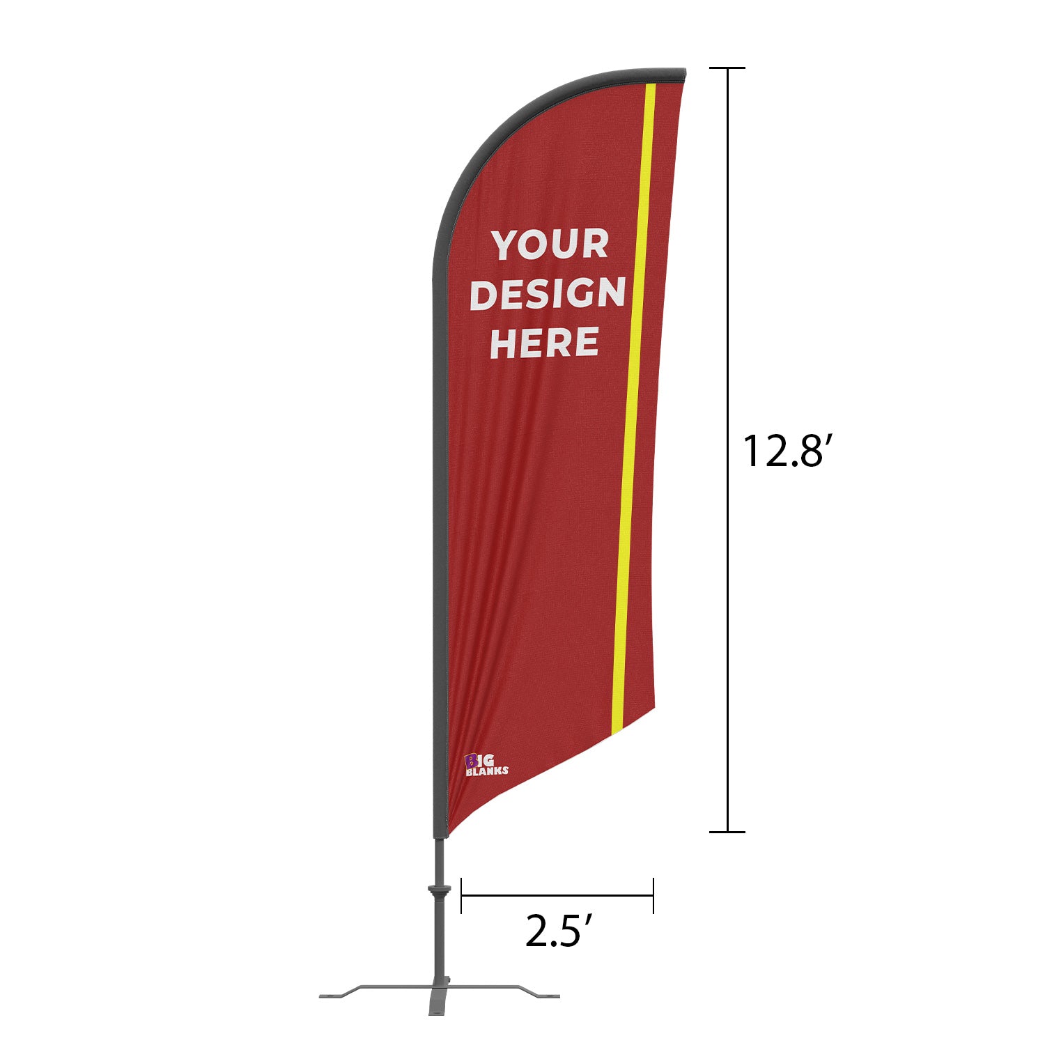 BigBlanks Custom Feather Flags - Angled