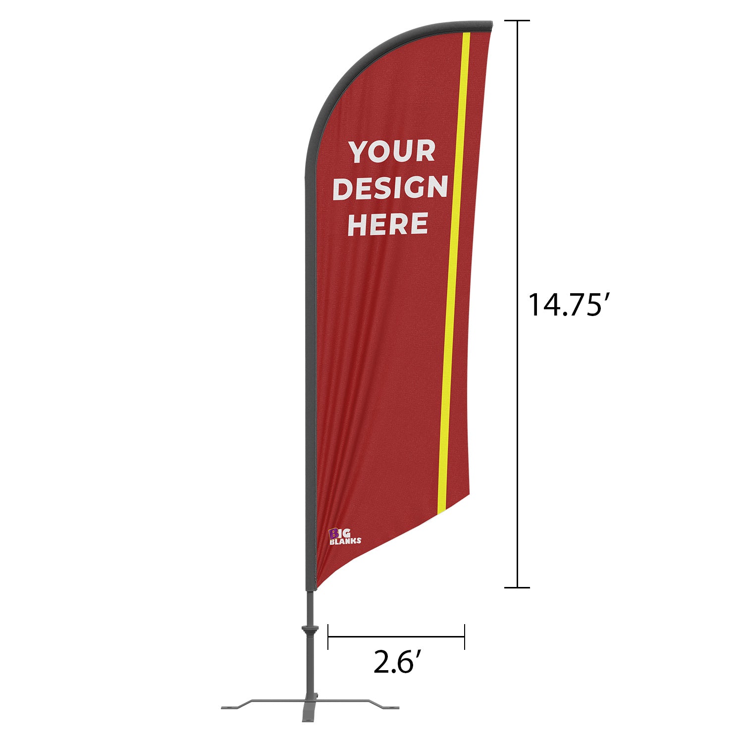 BigBlanks Custom Feather Flags - Angled