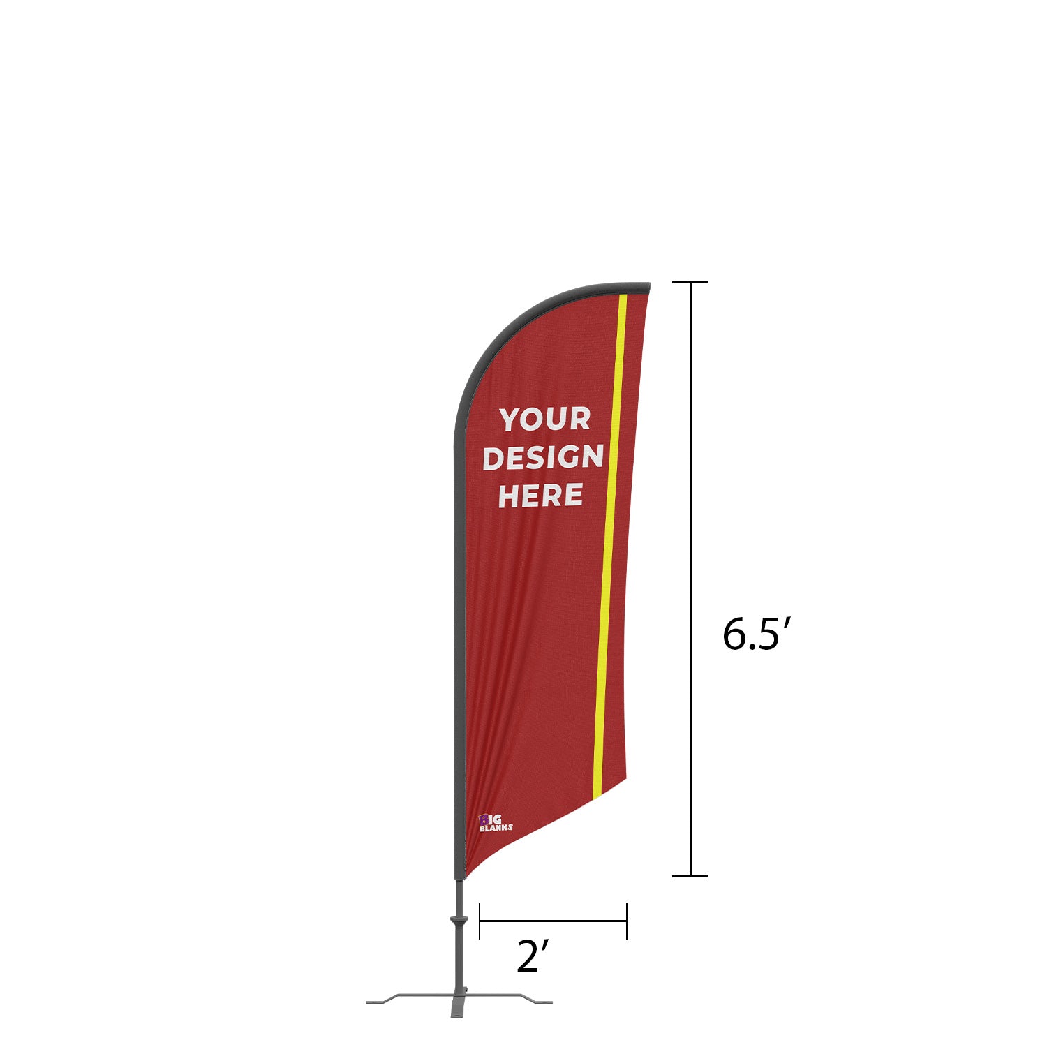 BigBlanks Custom Feather Flags - Angled