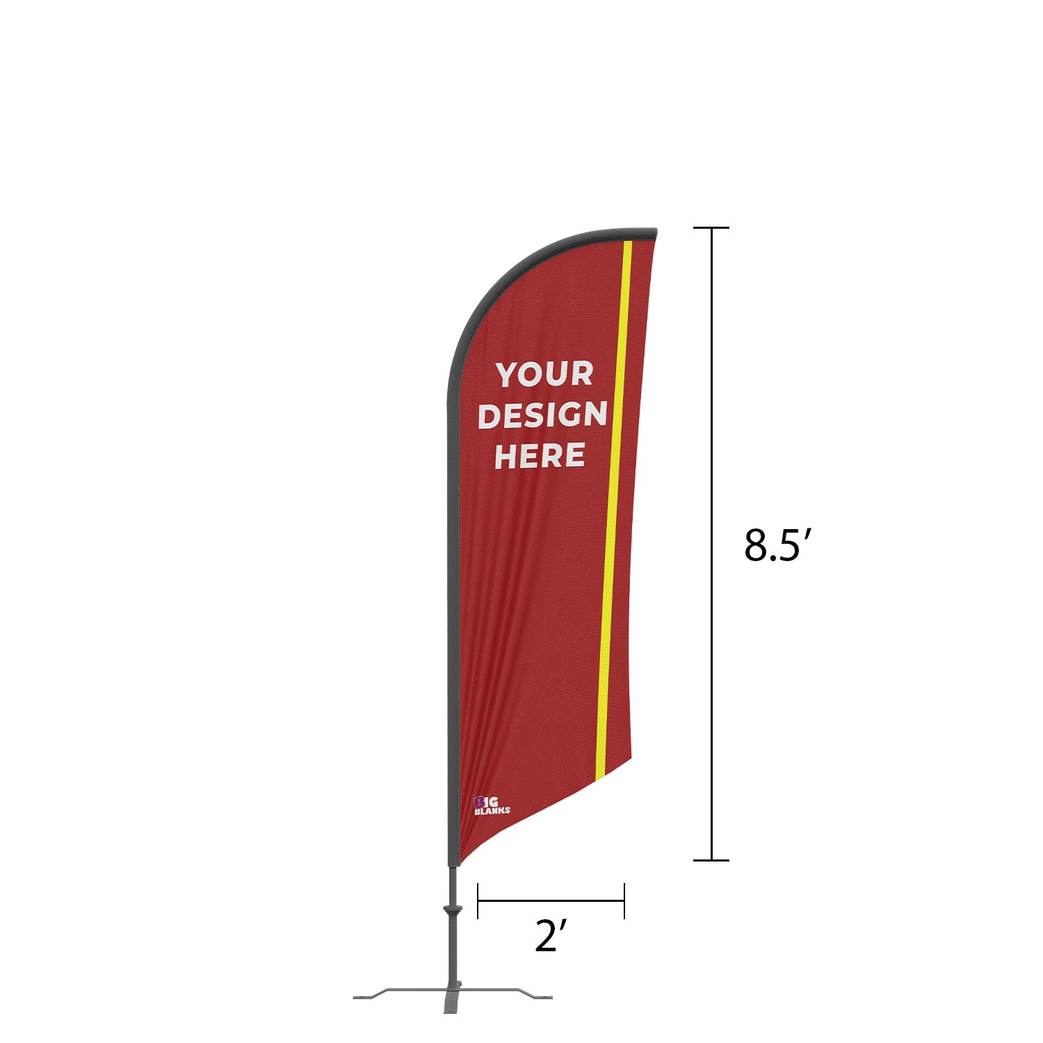 BigBlanks Custom Feather Flags - Angled