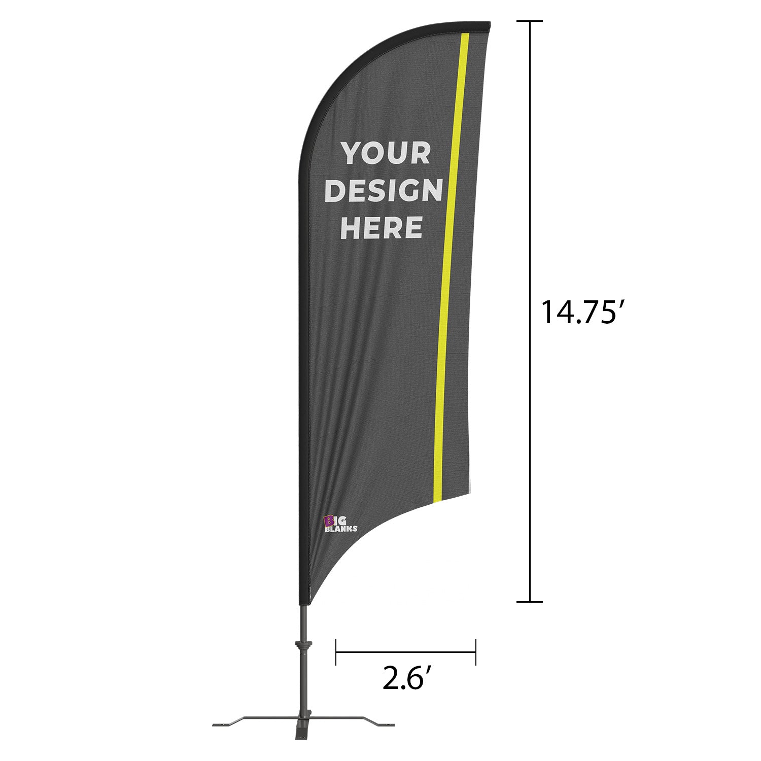 BigBlanks Custom Feather Flags - Concave