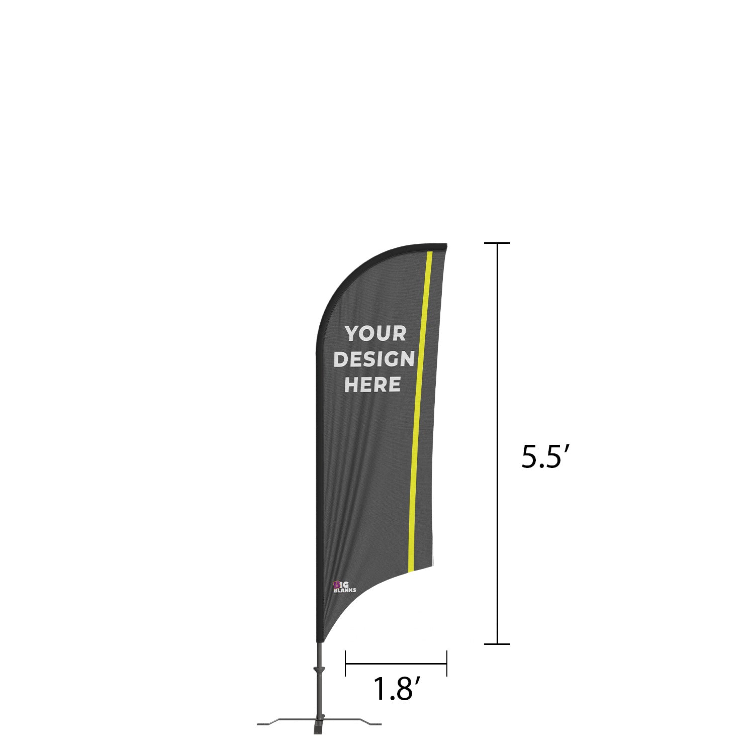 BigBlanks Custom Feather Flags - Concave