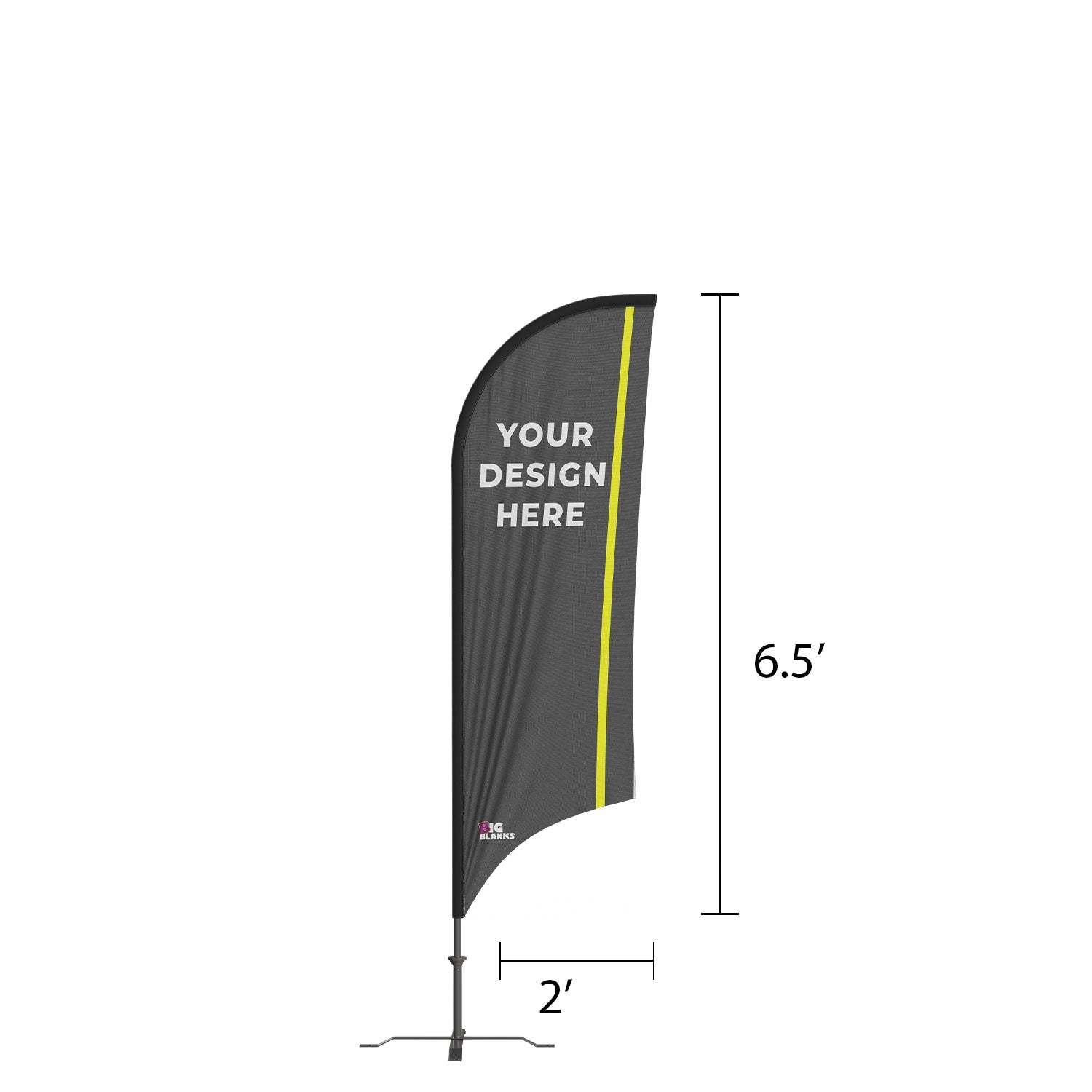 BigBlanks Custom Feather Flags - Concave