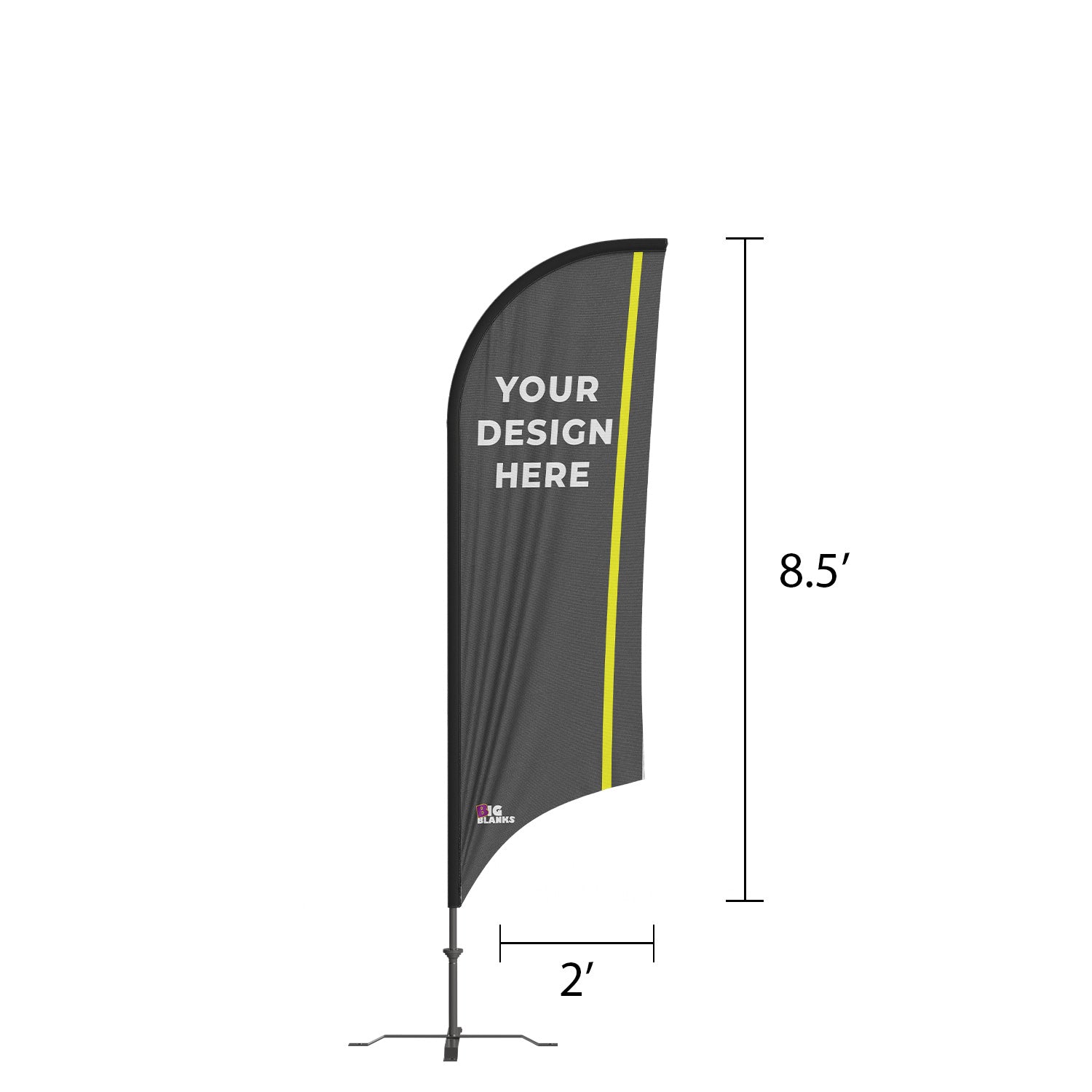 BigBlanks Custom Feather Flags - Concave
