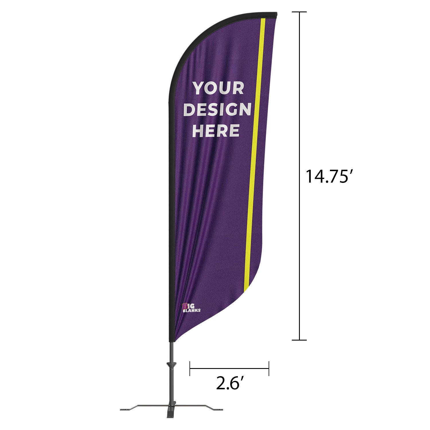BigBlanks Custom Feather Flags - Convex