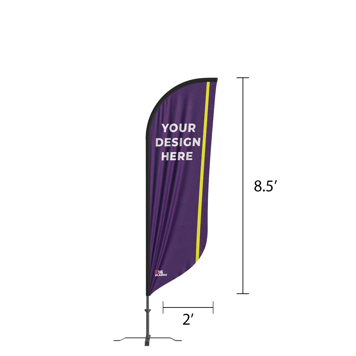 BigBlanks Custom Feather Flags - Convex