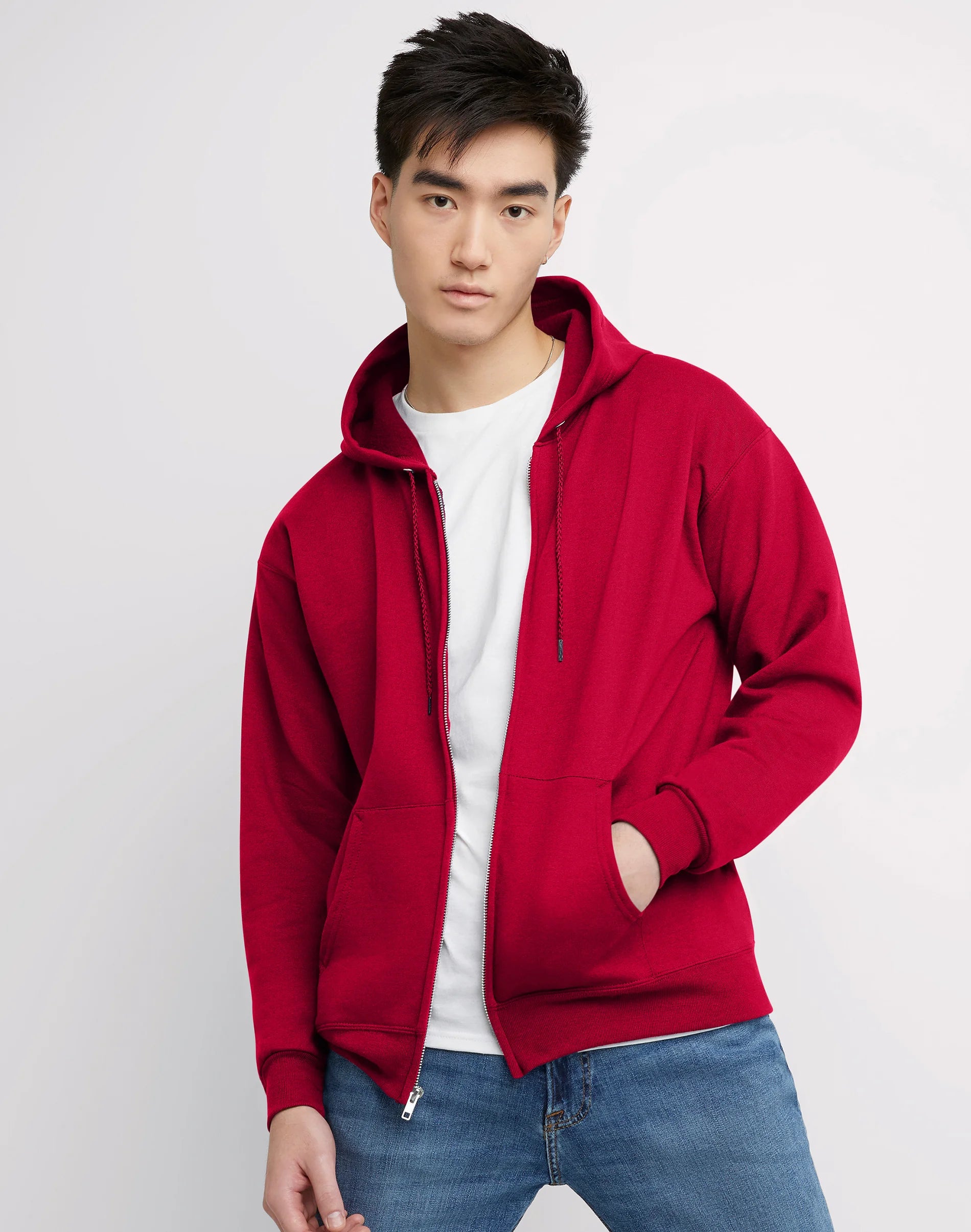 Hanes EcoSmart® Full Zip Hooded Sweatshirt - P180HN
