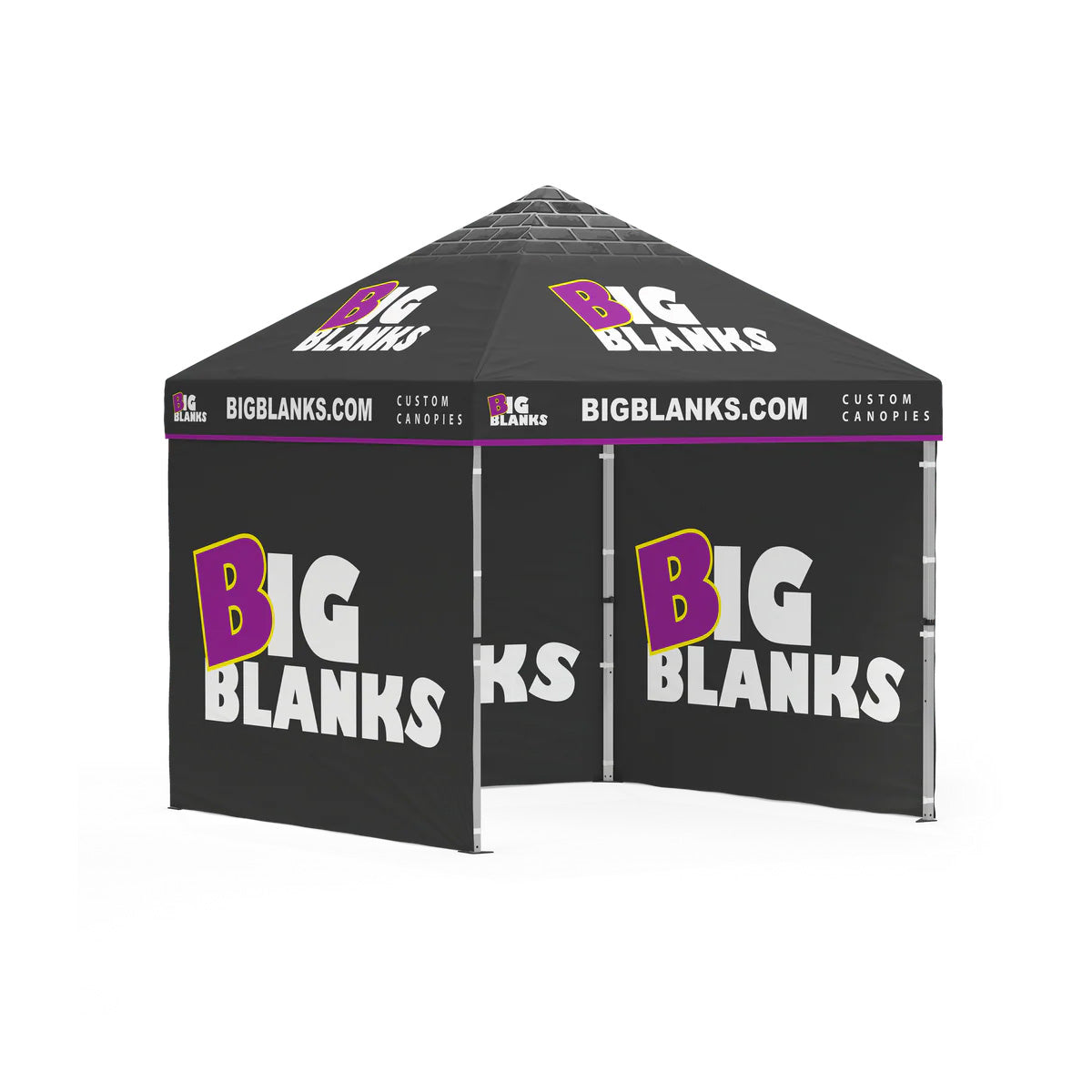 10' x 10' Custom Canopy: 3 Full Walls