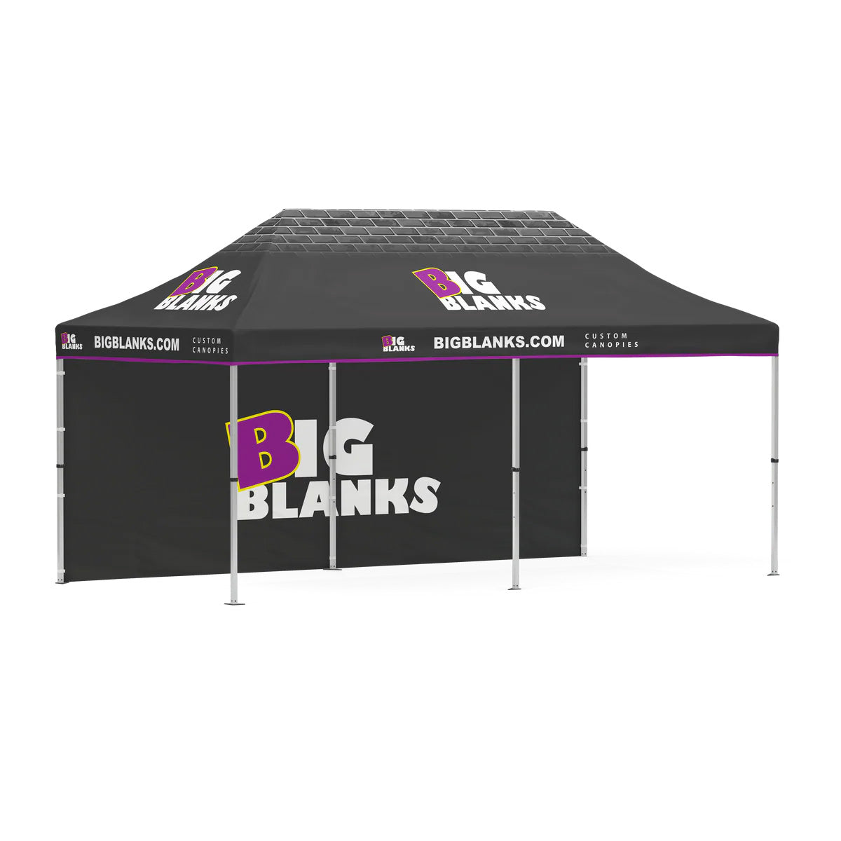 10' x 20' Custom Canopy: Back Wall