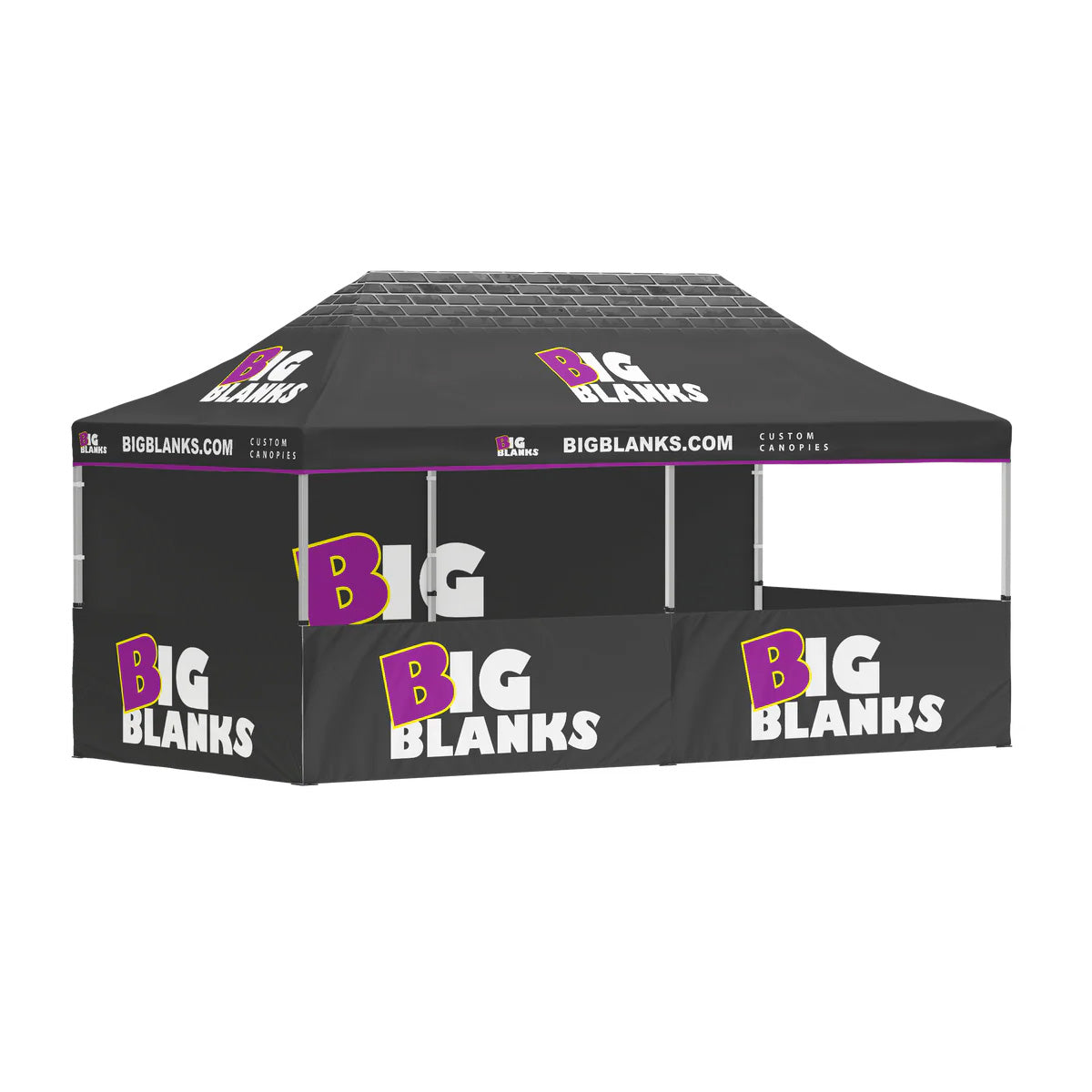 10' x 20' Custom Canopy: Half Enclosed