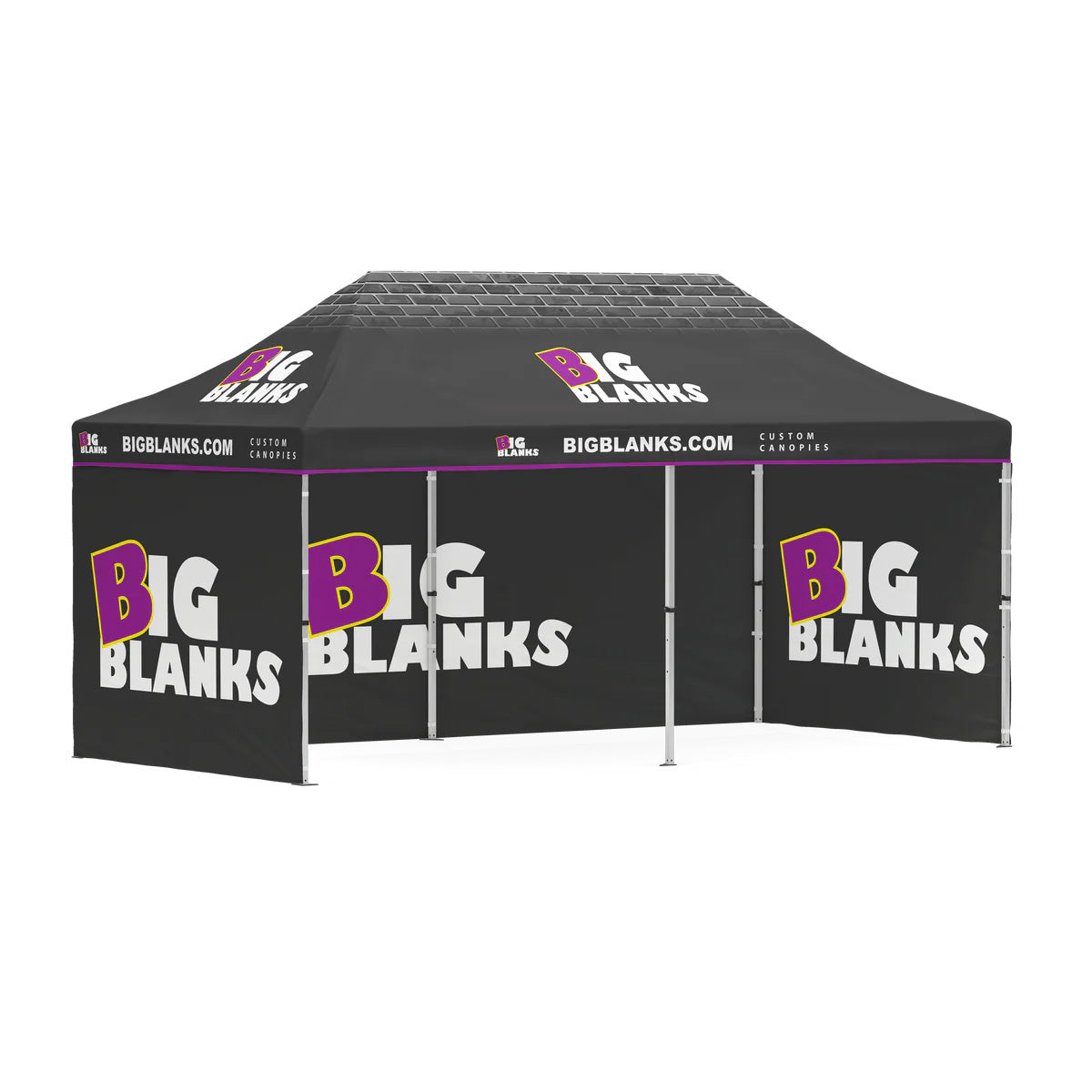 10' x 20' Custom Canopy: 3 Full Walls