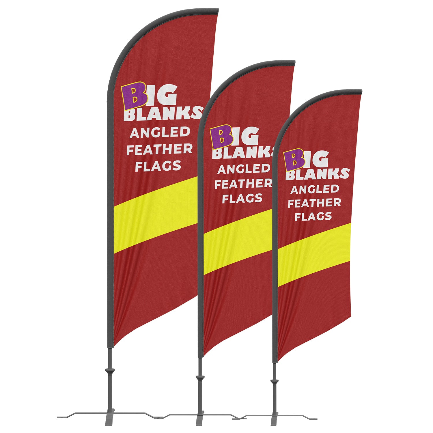 BigBlanks Custom Feather Flags - Angled