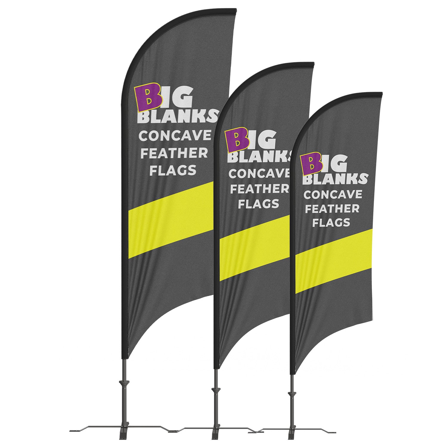 BigBlanks Custom Feather Flags - Concave