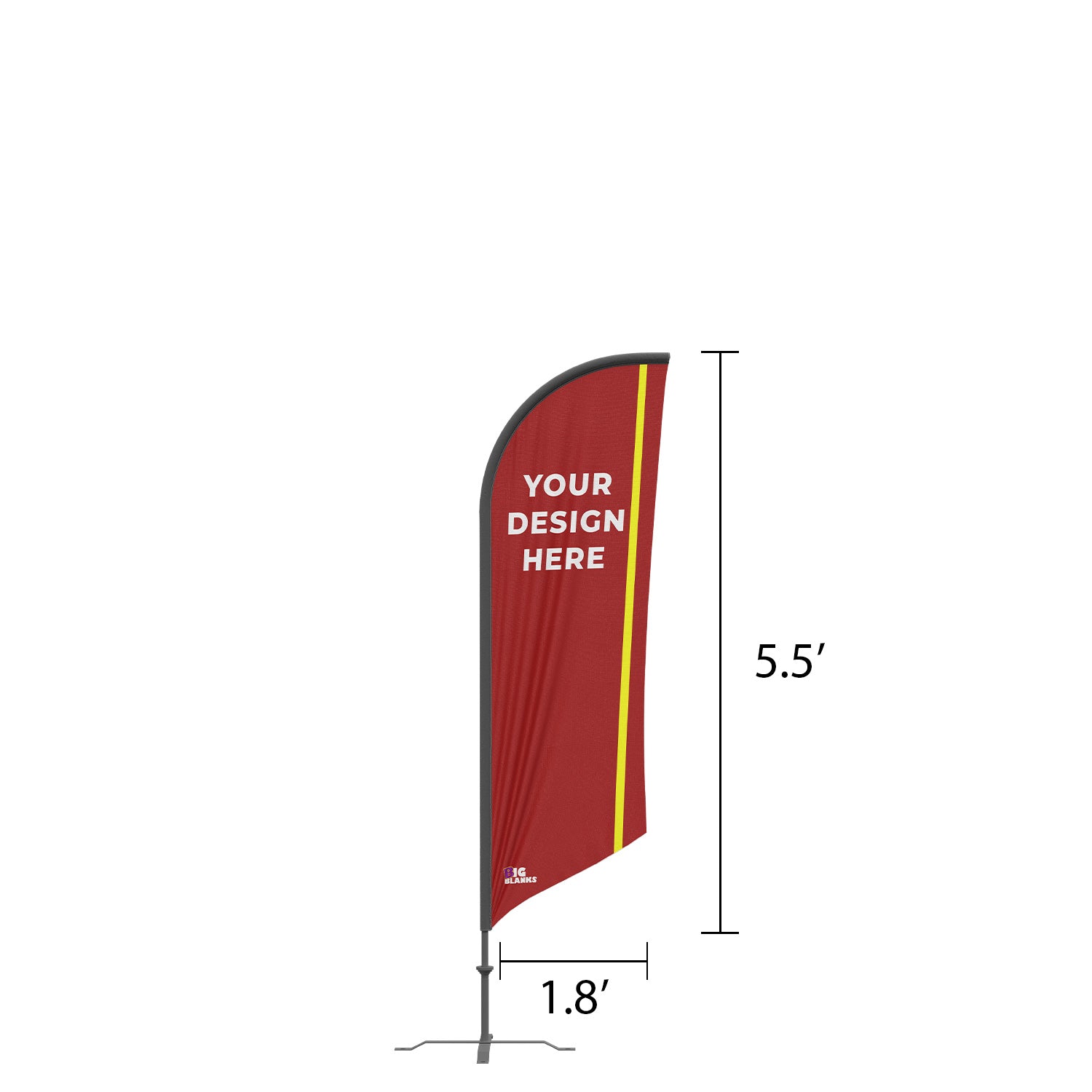 BigBlanks Custom Feather Flags - Angled