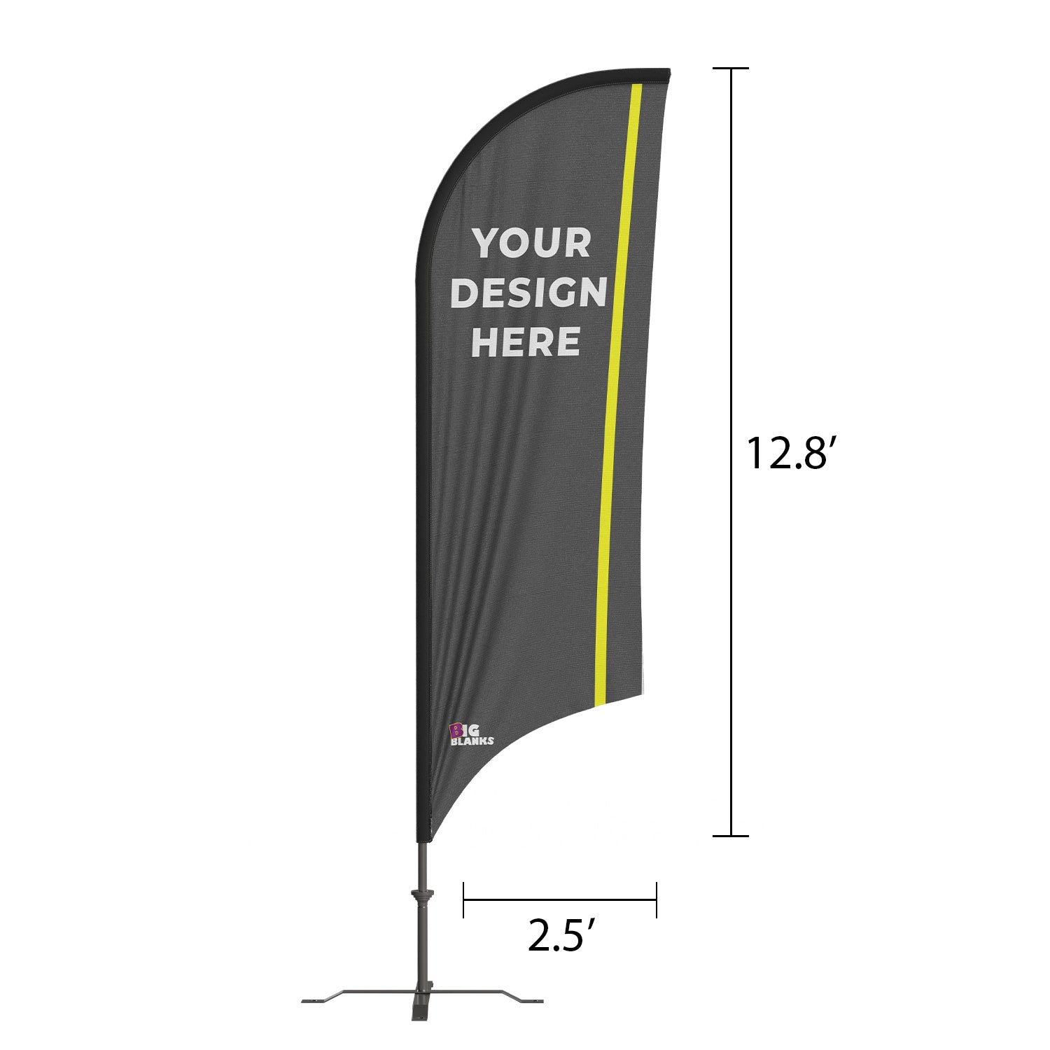 BigBlanks Custom Feather Flags - Concave