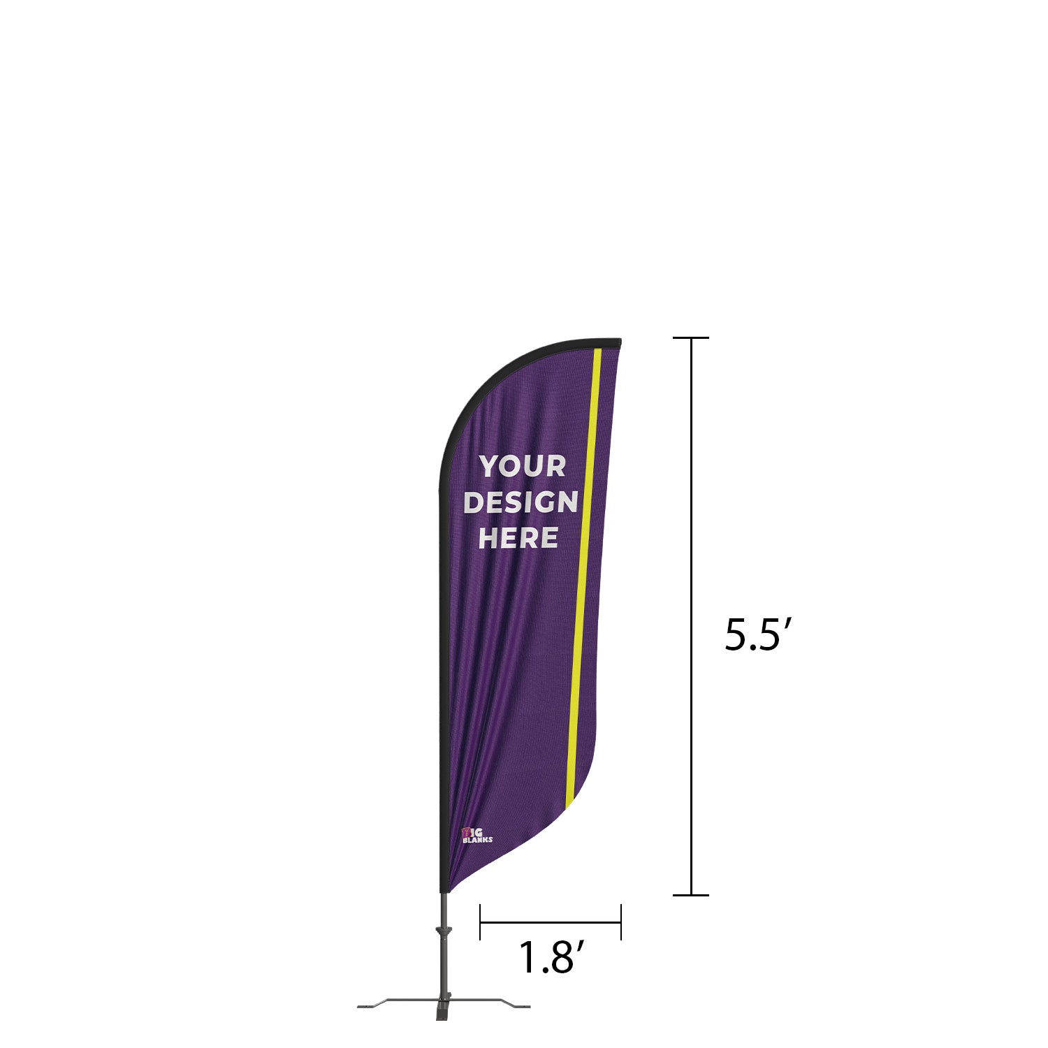 BigBlanks Custom Feather Flags - Convex